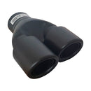 Двоен кръгъл накрайник за ауспух - Черен