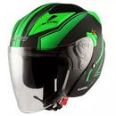 Скутер каска APRO YORK MATT GREEN - Avtozona