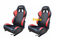 Спортни седалки SPARCO – Кожа черно и червено 2бр. в к-т - Avtozona