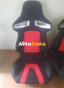 Спортни седалки тип Рекаро – Черно с червено 2бр. в к-т - Avtozona