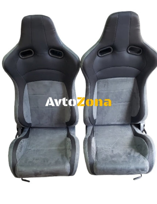 Спортни седалки – Кожа и алкантара 2бр. в к-т - Avtozona