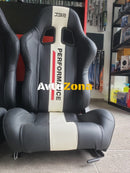 Спортни седалки Jbr Performance – Черни с бели и червени акценти 2бр. в к-т - Avtozona