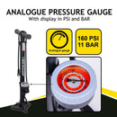 Стояща помпа за велосипед с интегриран манометър DUNLOP - Avtozona