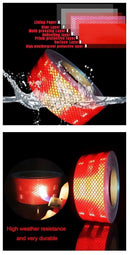 Светлоотразителна рефлекторна самозалепваща се лента фолио с висока фотометрична мощност 45,7 m x 5,5 cm червенa - Avtozona