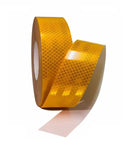 Светлоотразителна рефлекторна самозалепваща се лента фолио с висока фотометрична мощност 45,7 m x 5,5 cm жълта златна - Avtozona