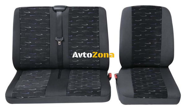 Тапицерии за седалки за бус Petex ’Profi2’’ 1 + 2 седалки - Сиво-син цвят - Avtozona