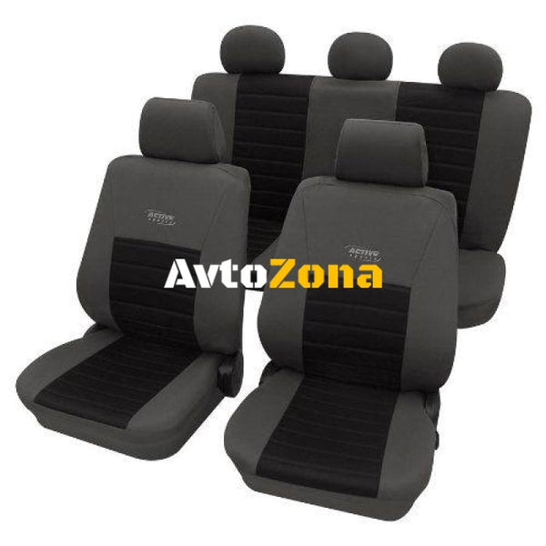 Тапицерии за седалки Petex ’Active Sports’ - Черно-сив цвят - Avtozona