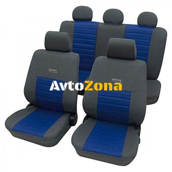 Тапицерии за седалки Petex ’Active Sports’ - Синьо-сив цвят - Avtozona