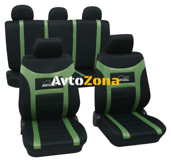 Тапицерии за седалки Petex ’Super Speed’ - Зелен цвят - Avtozona