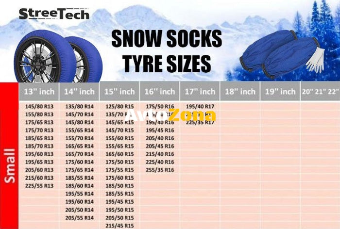 Текстилни вериги за сняг Streetech Pro Series - бял цвят - размер S - 2бр. - Avtozona