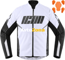 Текстилно мото яке ICON HOOLIGAN WHITE - Avtozona