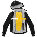 Текстилно мото яке SPIDI Hoodie Armor H2Out Black/White - Avtozona