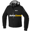 Текстилно мото яке SPIDI Hoodie Armor H2Out Black/White - Avtozona
