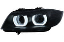 Тунинг 3D Angel Eyes LED Фарове за BMW 3 Series E90 E91 LCI with AFS (2008-2011) - Avtozona