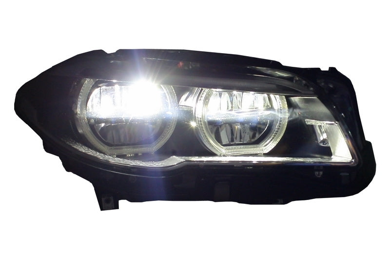 Тунинг Full LED фарове за BMW 5 Series F10 F11 (2011-2013) Angel Eyes - Avtozona