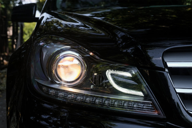 Тунинг LED DRL Фарове за Mercedes C-Class W204 S204 C204 Facelift (2011-2014) - Avtozona