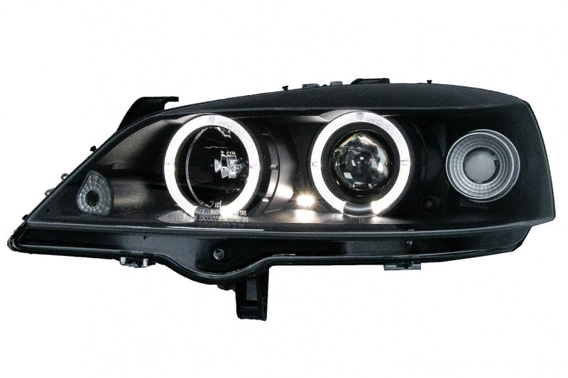 Тунинг Angel Eyes Black Фарове за Opel Astra G (09.1997-02.2004) - Avtozona