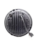 Универсален 7 инча 18см ЛЕД LED фар лампа халоген 12V-24V къси/дълги с DRL дневни светлини мигач бяло-жълто 6500lm за АТВ джип мотоциклет