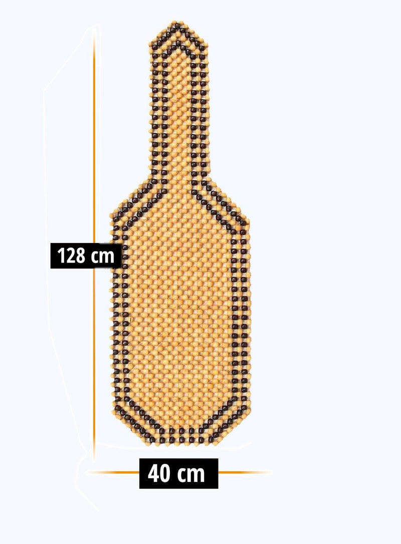 Универсален масажор масажна подложка за автомобилна седалка с дървени топчета бежово кафяво - Avtozona