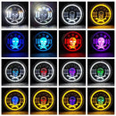 Универсален 7 инча 18см ЛЕД LED фар халоген 12V-24V къси/дълги с DRL дневни светлини мигач бяло-жълто и череп с RGB подсветка с 6 различни