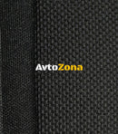 Универсална Авто тапицерия калъфи за седалки пълен комплект делима задна седалка с цип черна - Avtozona