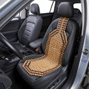 Универсален масажор масажна подложка за автомобилна седалка с дървени топчета бежово кафяво - Avtozona