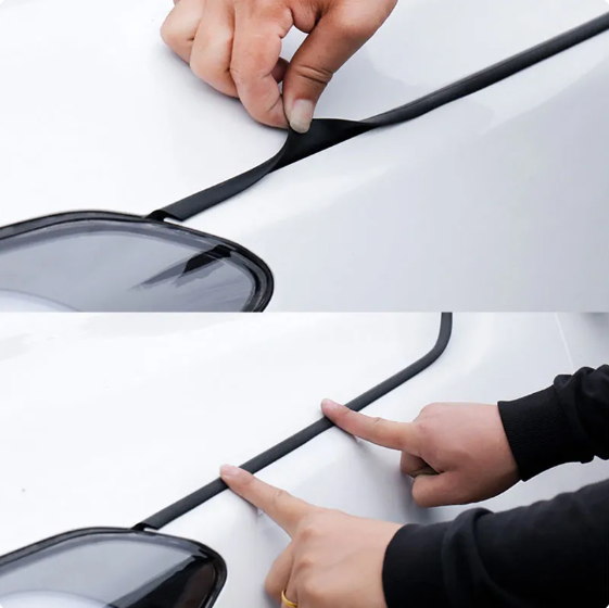 Уплътнителна декоративна лента за преден капак цвят черен 3м - Avtozona