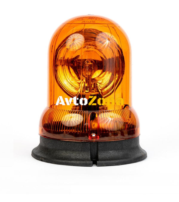 Въртяща Сигнална Аварийна Оранжева Лампа Маяк с Крушка 24V Ø 148mm - Avtozona