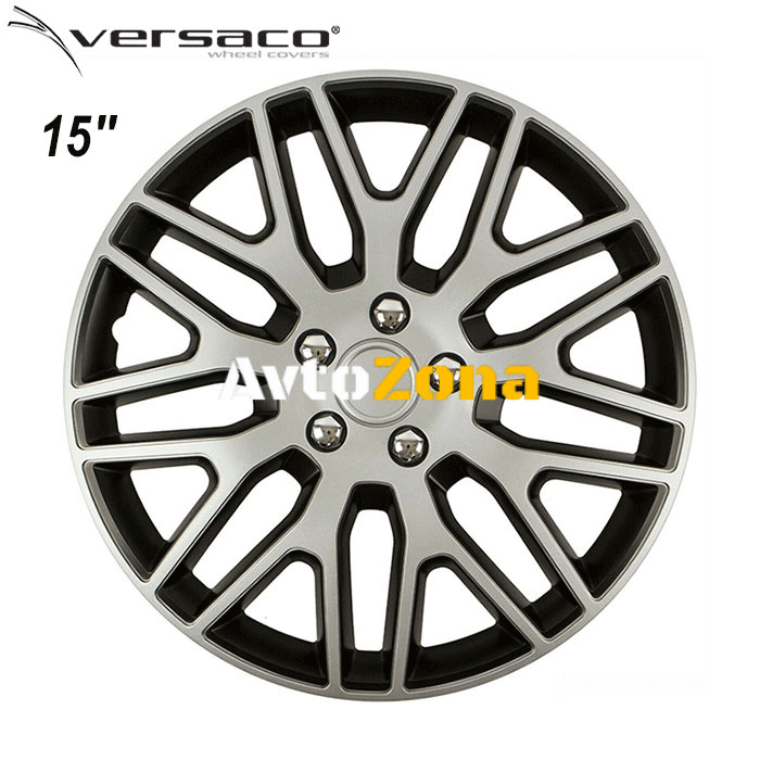 15’’ Тасове за джанти Versaco Dakar NC Silver/Black - 4бр. в к-т - Avtozona