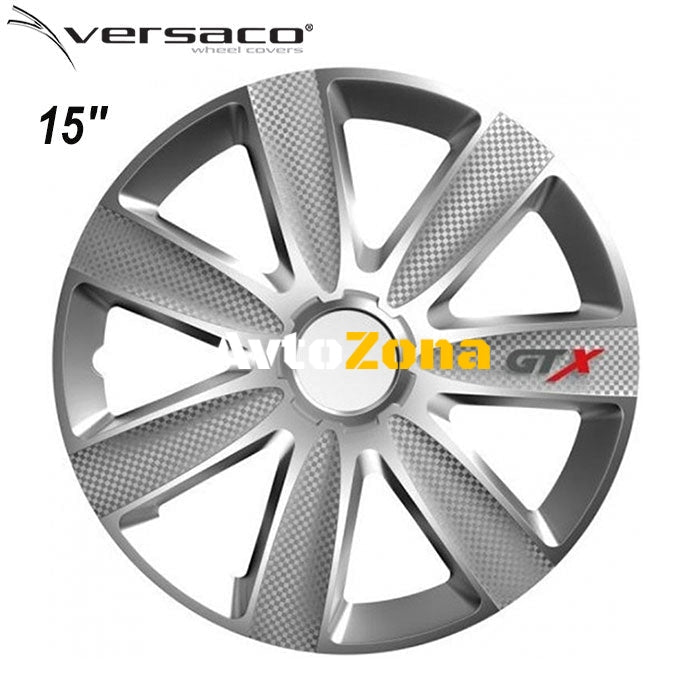 15’’ Тасове за джанти Versaco Carbon GTX - Silver - 4бр. в к-т - Avtozona