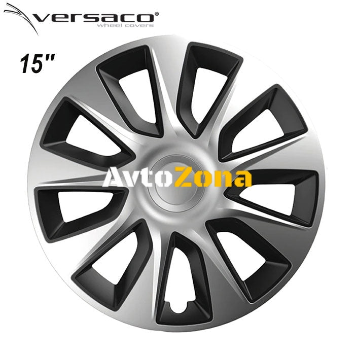 15’’ Тасове за джанти Versaco Stratos Silver / Black - 4бр. в к-т - Avtozona