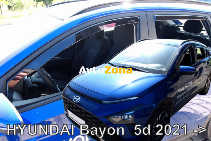 ВЕТРОБРАНИ ЗА HYUNDAI BAYON (2021 + ) - 4БР. ПРЕДНИ И ЗАДНИ - Avtozona