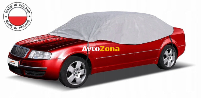 Покривало полукалъф CarPassion за автомобил размер L сиво - Avtozona