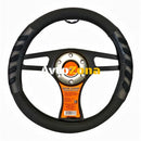 Кожен калъф за волан – сив M 38 см - Avtozona