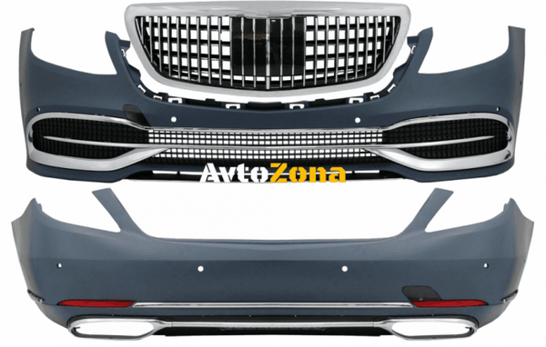 Боди Кит брони за Mercedes W222 S-Class (2013-2020) - Maybach design пакет с накрайници - Avtozona
