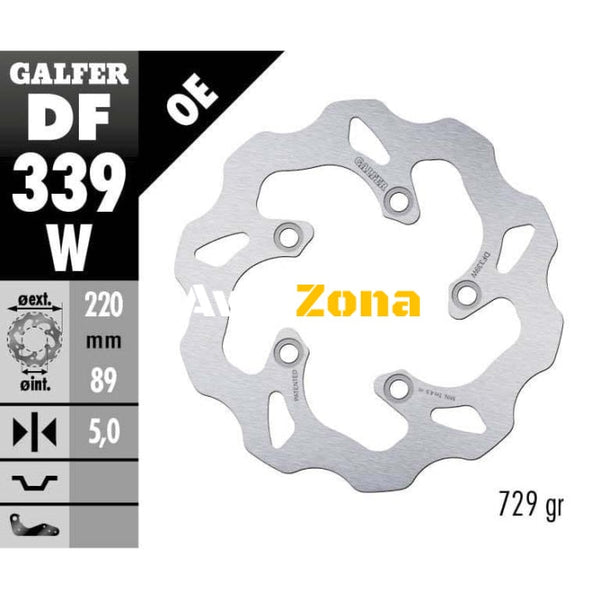 Заден спирачен диск Galfer WAVE FIXED 220x5mm DF339W - Avtozona