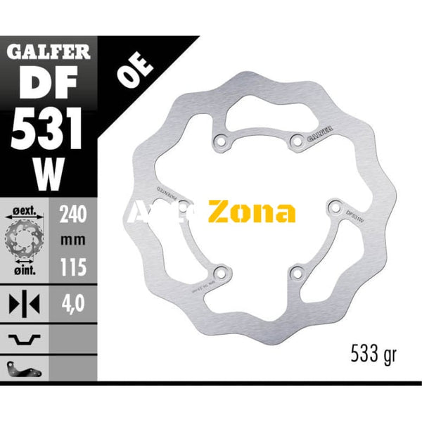 Заден спирачен диск Galfer WAVE FIXED 240x4mm DF531W - Avtozona