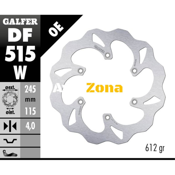 Заден спирачен диск Galfer WAVE FIXED 245x4mm DF515W - Avtozona