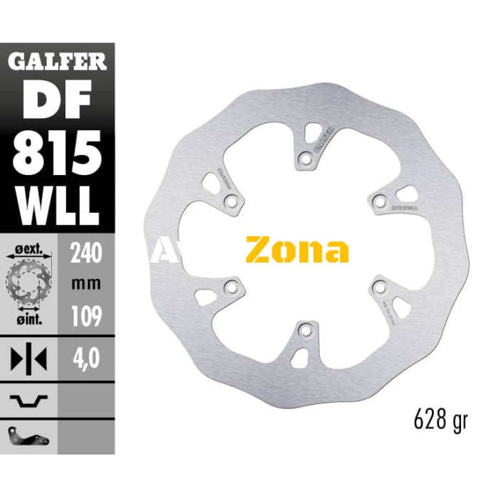 Заден спирачен диск Galfer WAVE FIXED SOLID 240X5MM DF815WLL - Avtozona