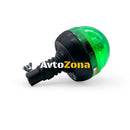 Зелена LED ЛЕД Аварийна Сигнална Лампа Маяк Буркан с 40 Диода и 3 Режима На Светлина 12V - 24V Е-Mark E9 - Avtozona