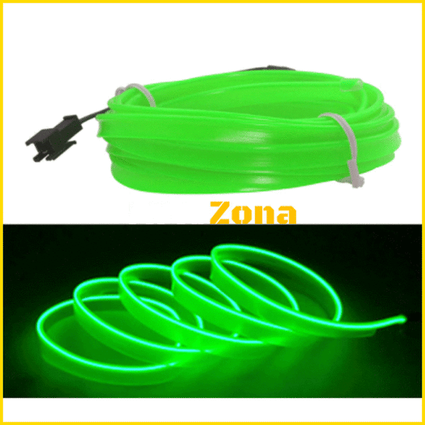 Интериорна LED лента 1 метър - зелена - Avtozona